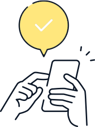 スマホで家具のイベントやセールに申し込むイラスト